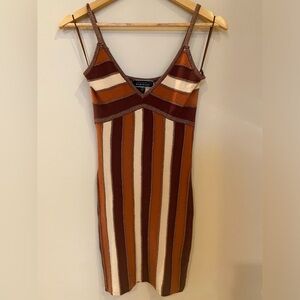 70s knit sparkly striped dress.